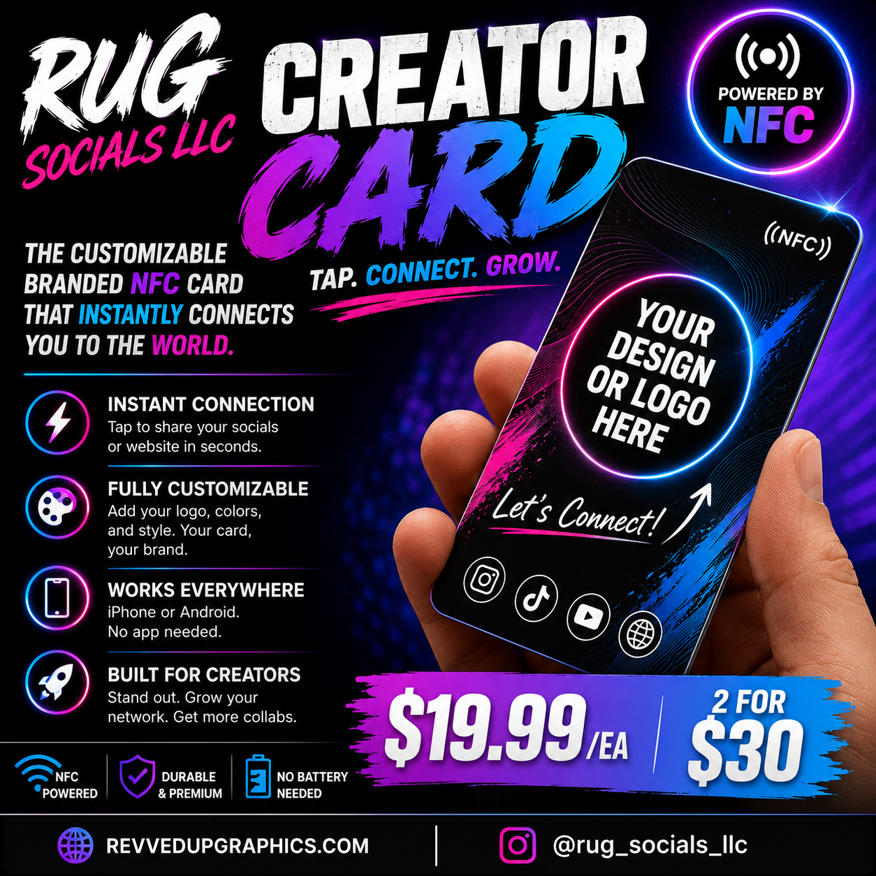 Creator Card | NFC Tap-to-Share Business Card