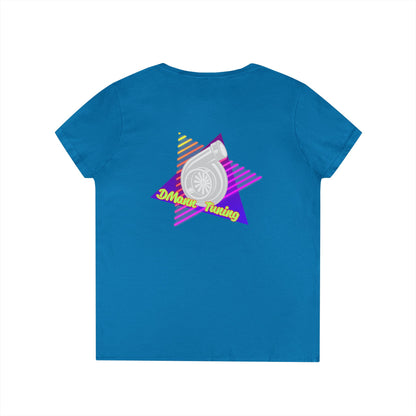 Retro 'DMann Tuning Ladies V-Neck T-shirt