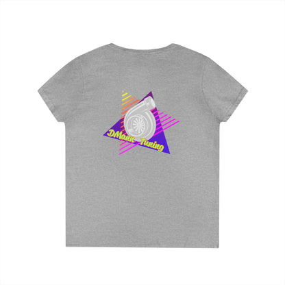 Retro 'DMann Tuning Ladies V-Neck T-shirt