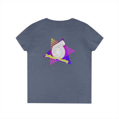 Retro 'DMann Tuning Ladies V-Neck T-shirt
