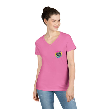 DMann Tuning Sunset Logo - Ladies' V-Neck T-Shirt —