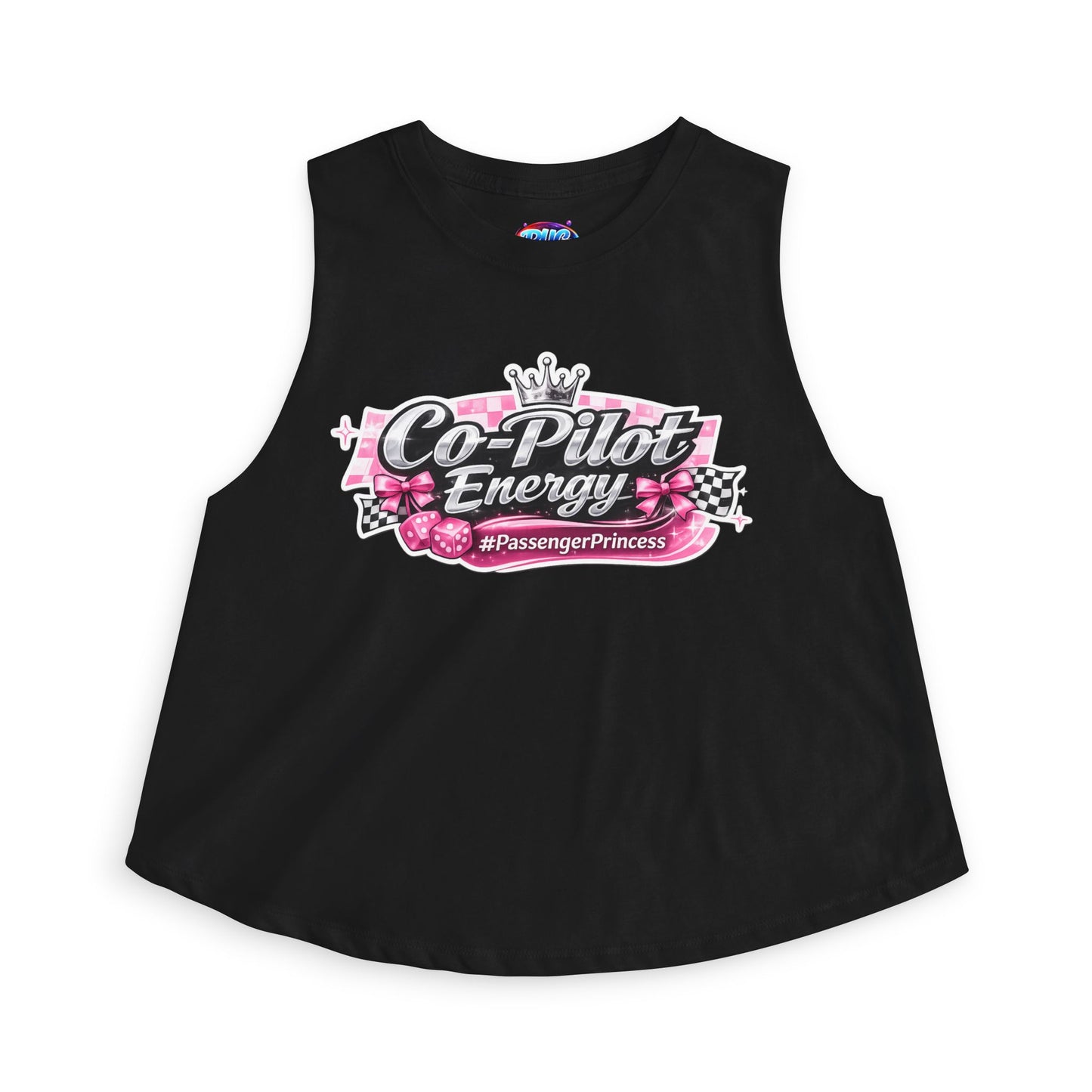 Co-Pilot Energy Crop Top — "Passenger Princess" Graphic Women’s Tank