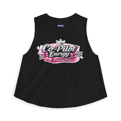 Co-Pilot Energy Crop Top — "Passenger Princess" Graphic Women’s Tank