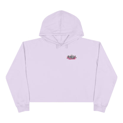 Co-Pilot Energy Cropped Hoodie — Retro Pink Racing Graphic Crop Sweatshirt