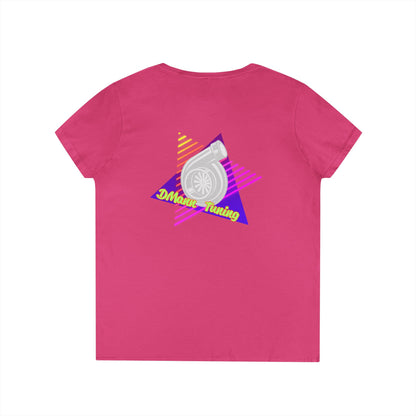 Retro 'DMann Tuning Ladies V-Neck T-shirt
