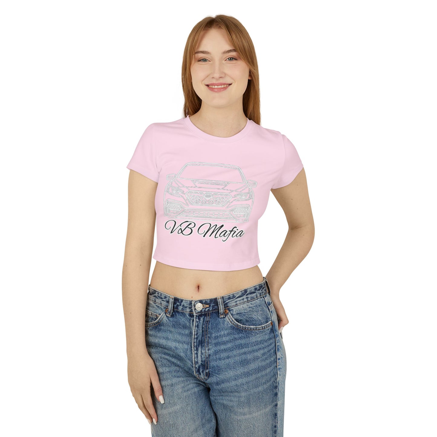 VBMafia — Women's Baby Tee "All Builds One Family"