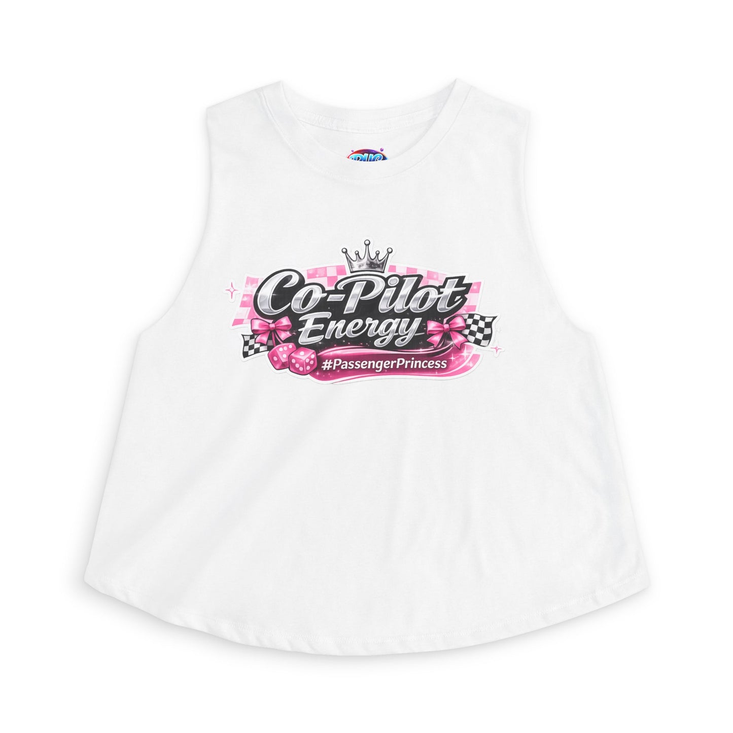 Co-Pilot Energy Crop Top — "Passenger Princess" Graphic Women’s Tank