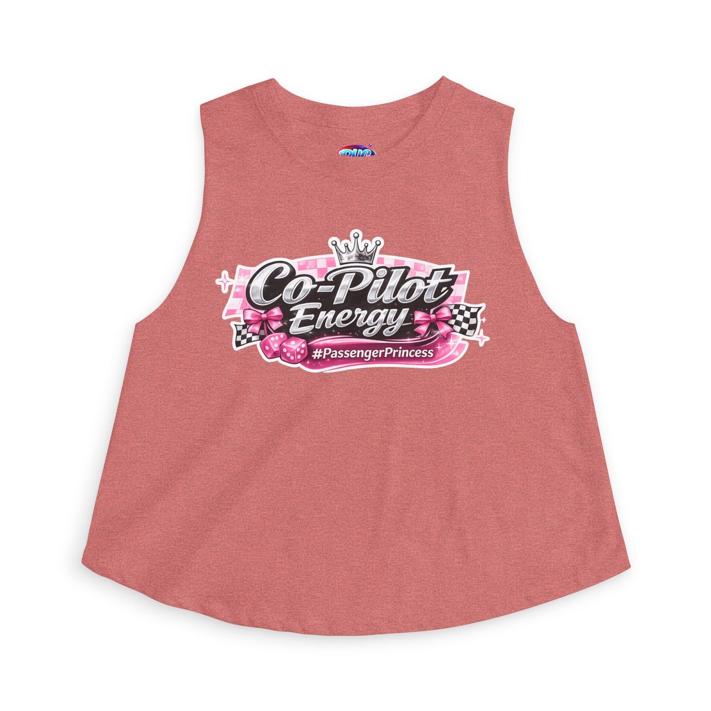 Co-Pilot Energy Crop Top — "Passenger Princess" Graphic Women’s Tank
