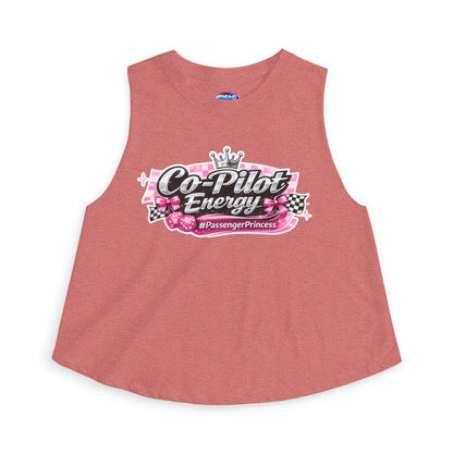 Co-Pilot Energy Crop Top — "Passenger Princess" Graphic Women’s Tank