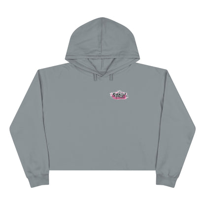 Co-Pilot Energy Cropped Hoodie — Retro Pink Racing Graphic Crop Sweatshirt