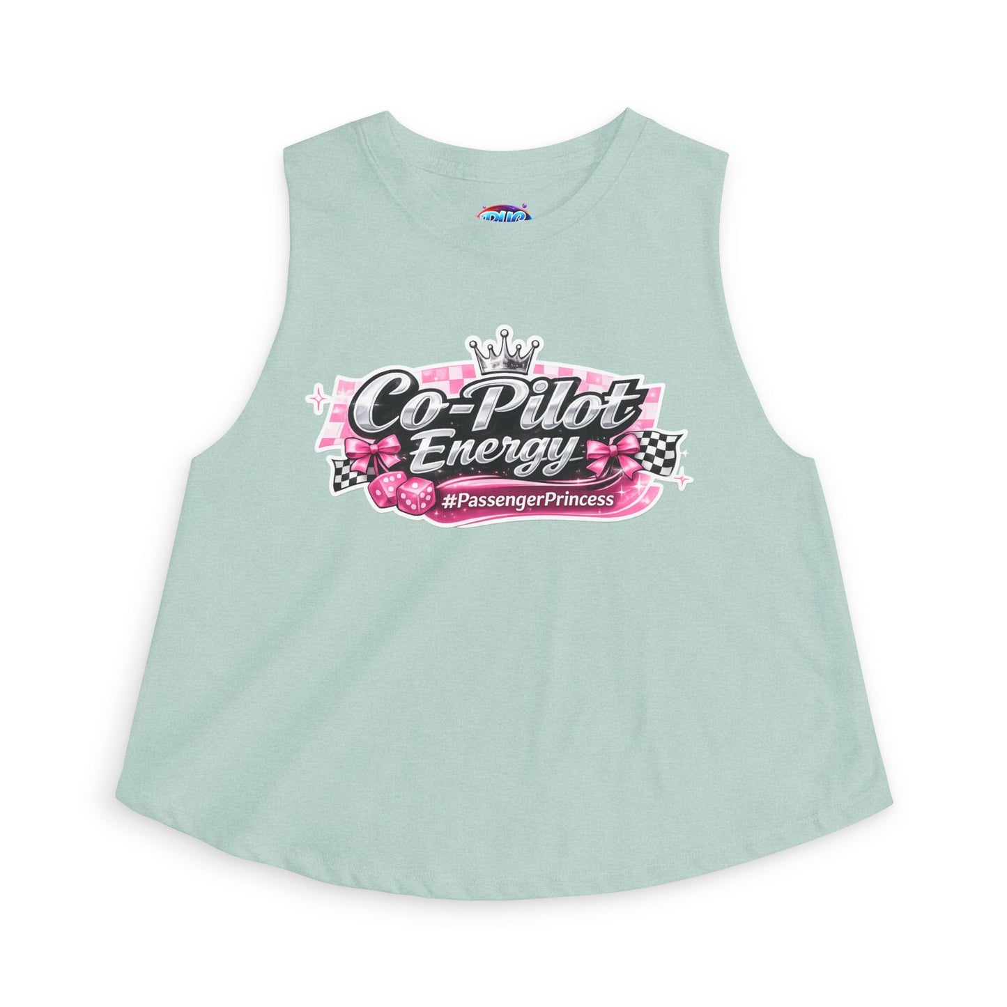 Co-Pilot Energy Crop Top — "Passenger Princess" Graphic Women’s Tank
