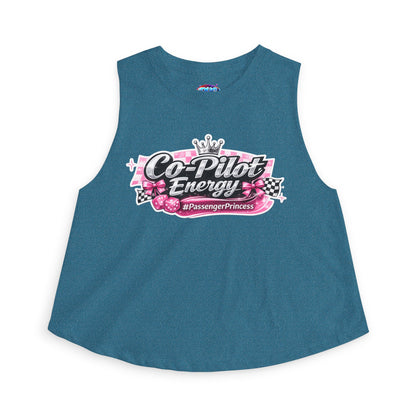 Co-Pilot Energy Crop Top — "Passenger Princess" Graphic Women’s Tank