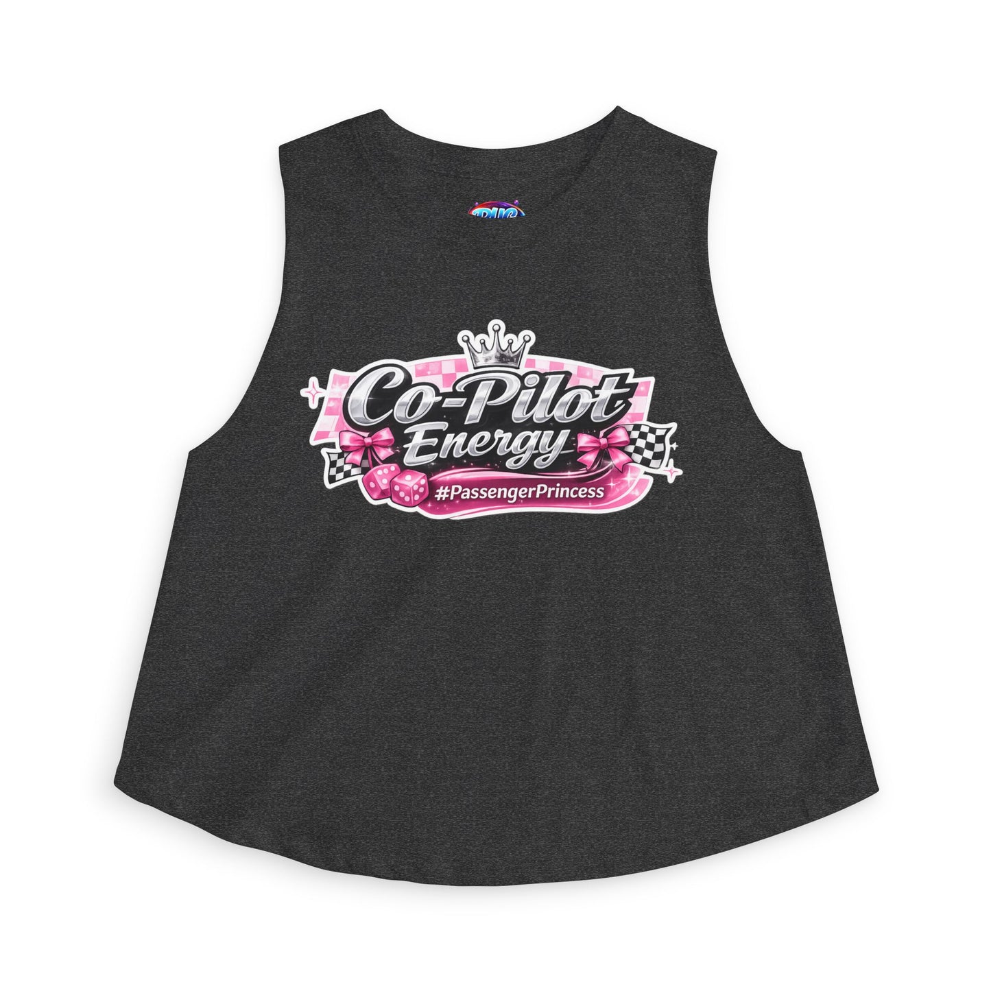 Co-Pilot Energy Crop Top — "Passenger Princess" Graphic Women’s Tank