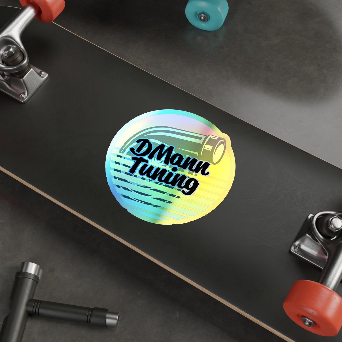 DMann Tuning - Sunset Holographic Die-Cut Sticker