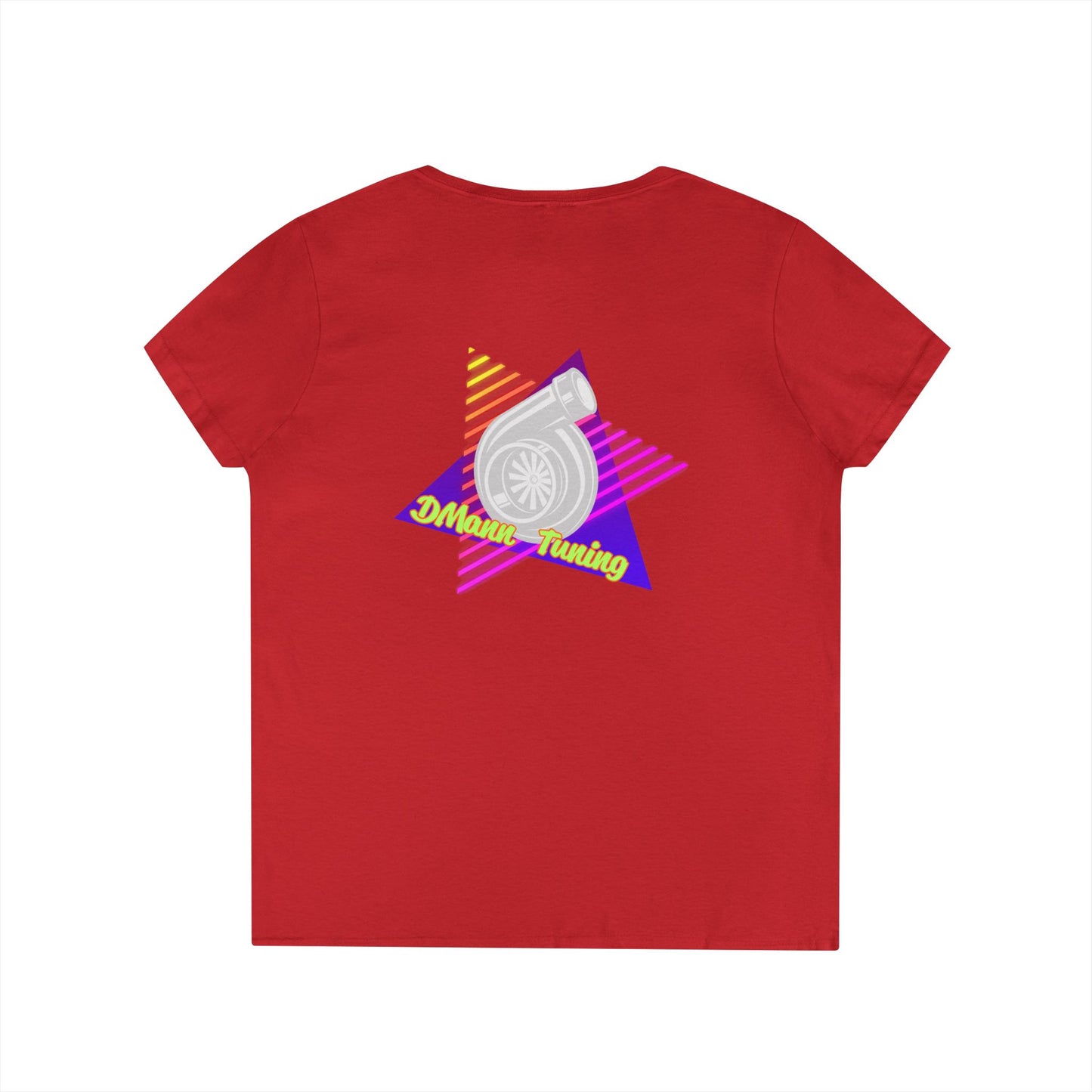 Retro 'DMann Tuning Ladies V-Neck T-shirt