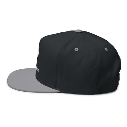 ProTradez Embroidered Flat Bill Cap — Black Snapback Hat