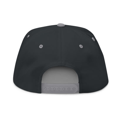 ProTradez Embroidered Flat Bill Cap — Black Snapback Hat