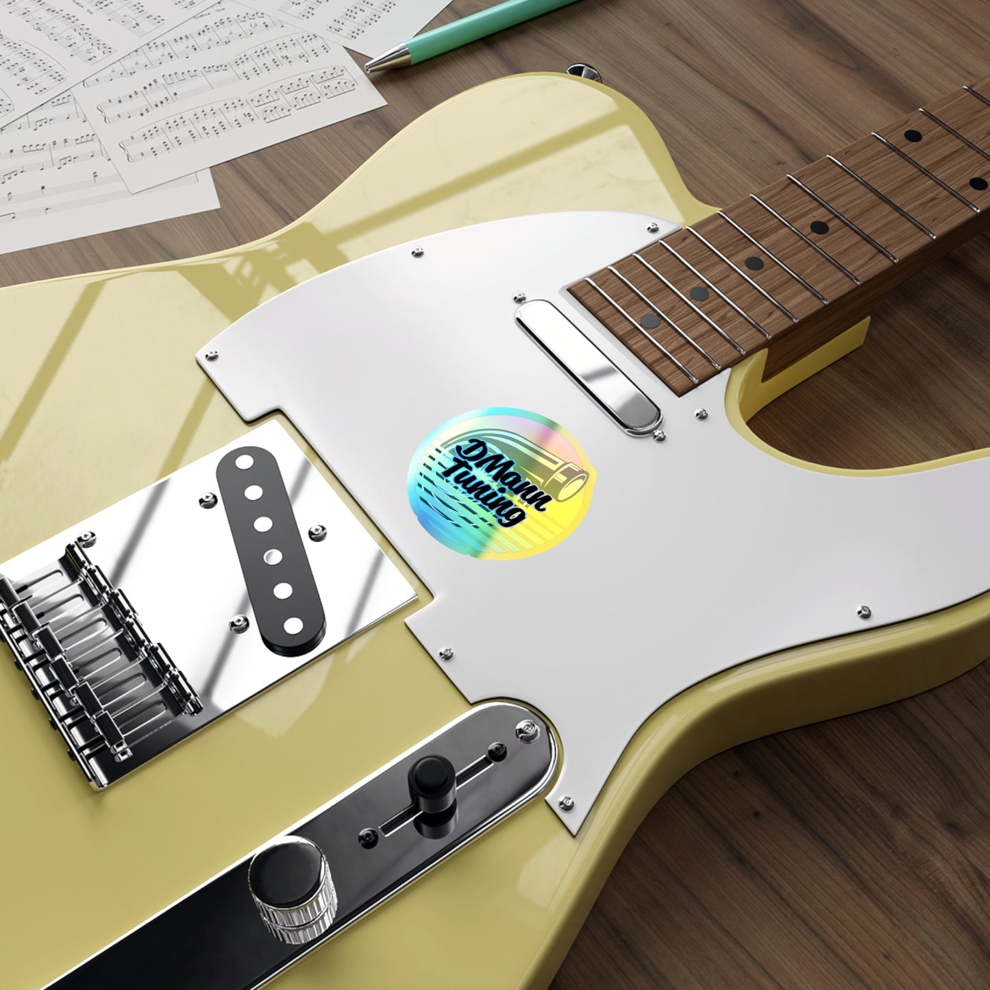 DMann Tuning - Sunset Holographic Die-Cut Sticker