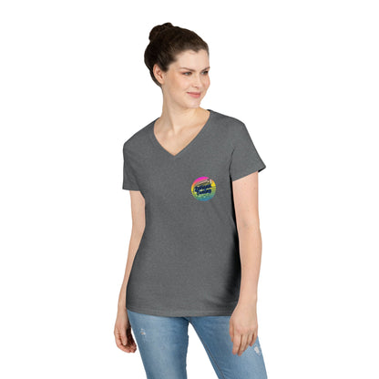 DMann Tuning Sunset Logo - Ladies' V-Neck T-Shirt —