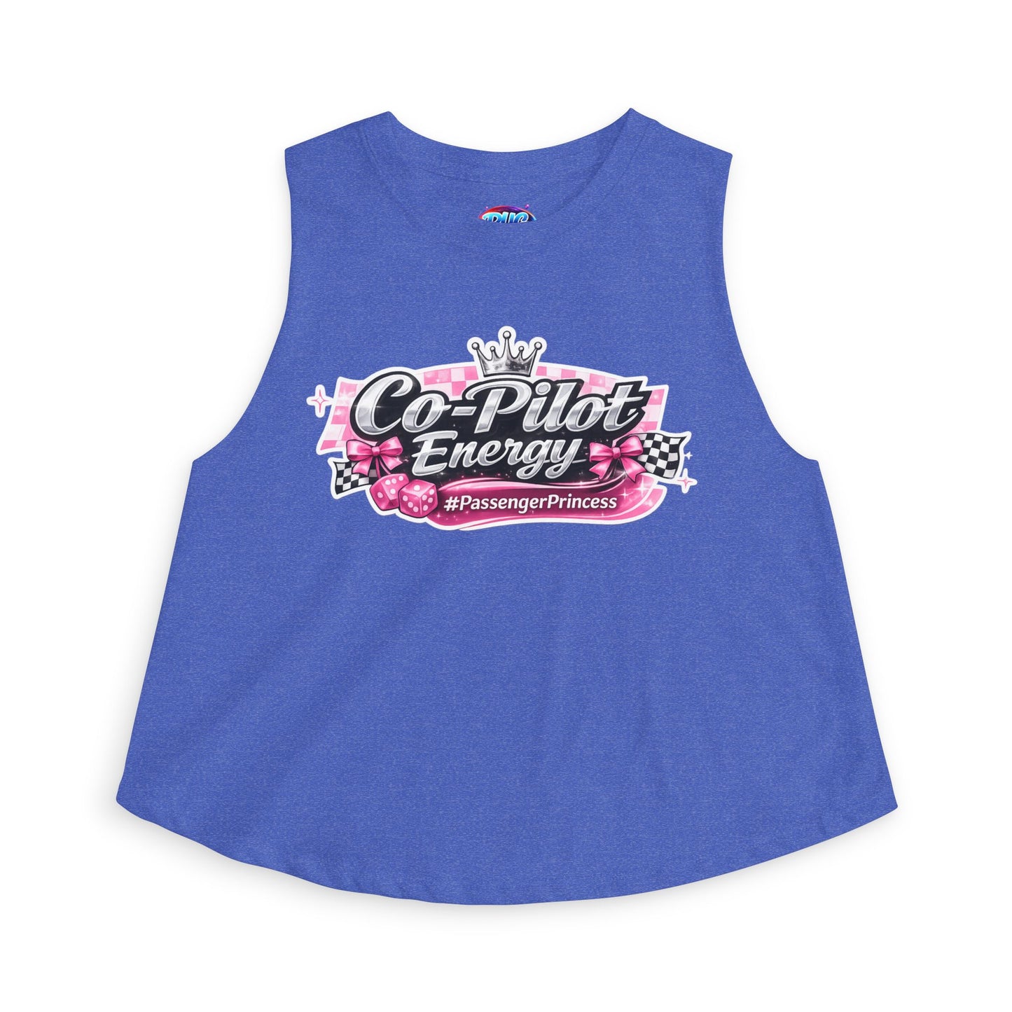 Co-Pilot Energy Crop Top — "Passenger Princess" Graphic Women’s Tank