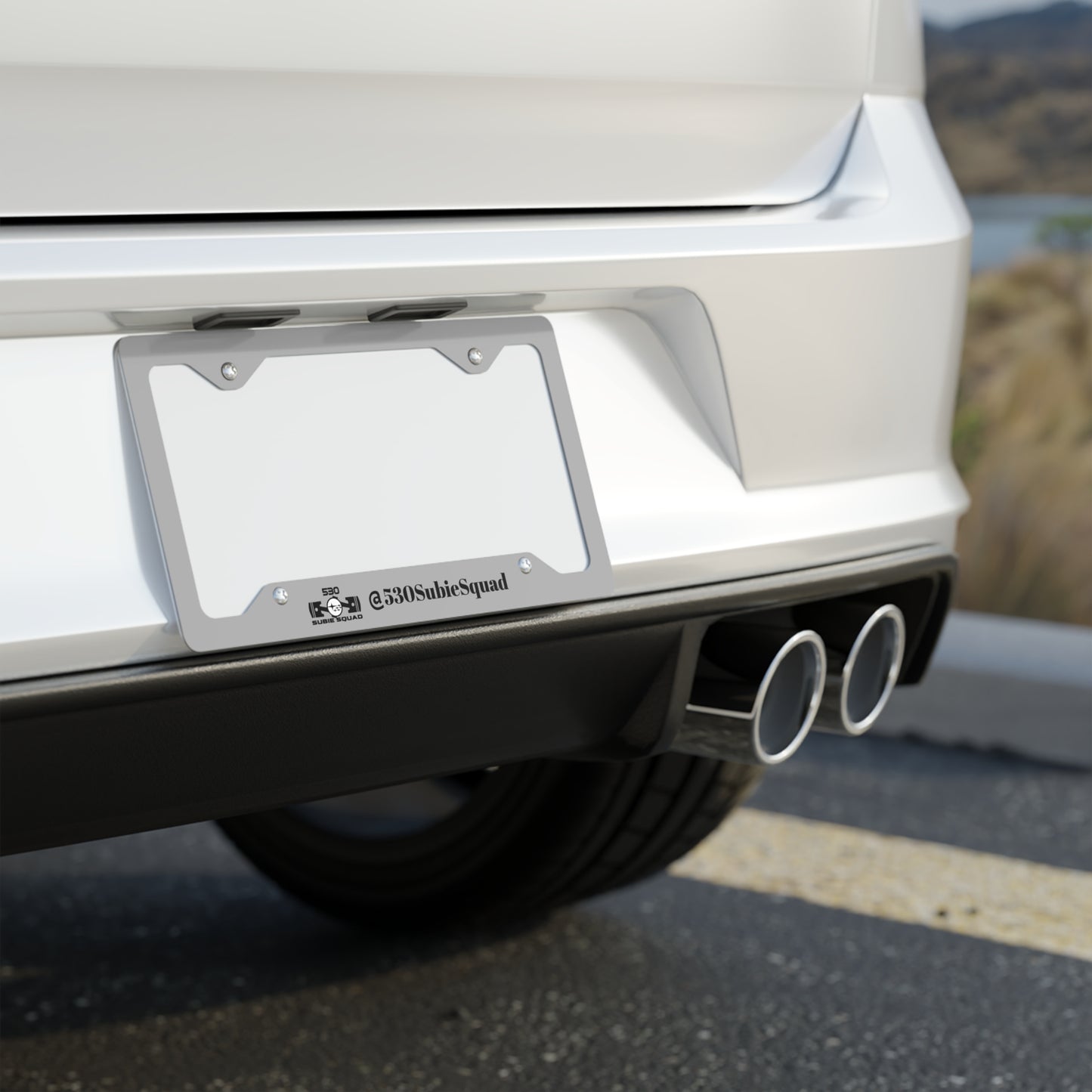 530 Subie Squad Plate Frame - Custom Engraved "@530SubieSquad"