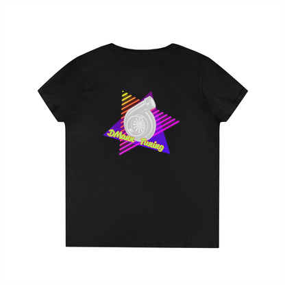Retro 'DMann Tuning Ladies V-Neck T-shirt
