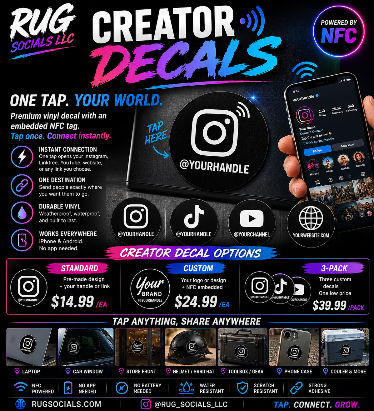 Creator Decal | NFC-Powered Vinyl Tap Decal