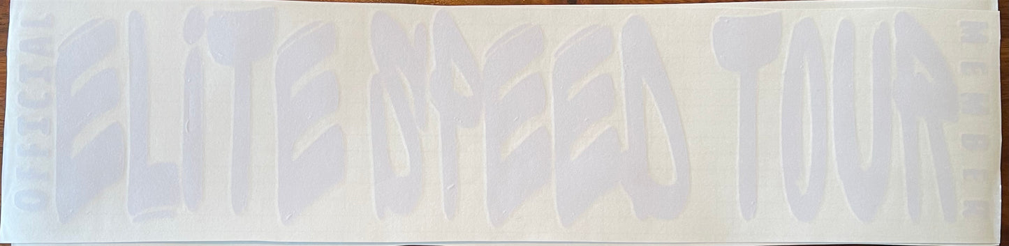 Elite Speed Tour official Member Windshield Banner