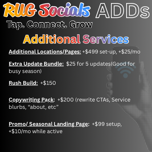 RUG Socials - CORE Tap. Connect. Grow.