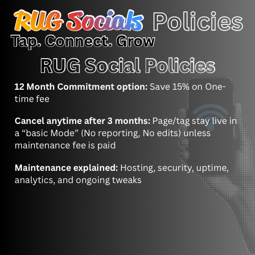 RUG Socials - CORE Tap. Connect. Grow.