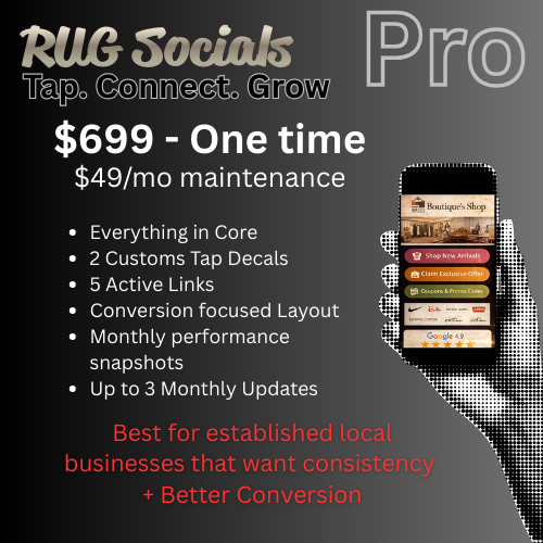 RUG Socials - PRO Tap. Connect. Grow.